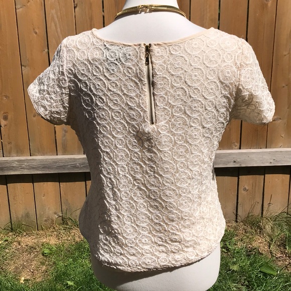 Cynthia Rowley Lattice Circle Design Blouse Size L - Picture 2 of 8